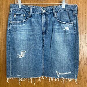 AG Adriano Goldschmied, "The Erin" Denim Skirt, Size 32